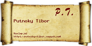 Putnoky Tibor névjegykártya